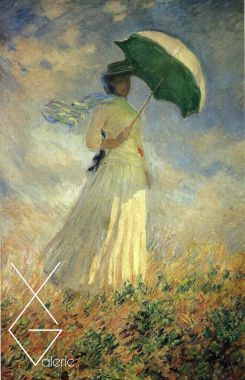 Tranh Woman With A Parasol Facing Right Aka Study Of A Figure Outdoors - 1886 - Claude Monet