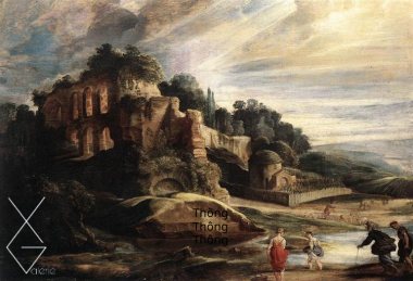 Tranh Landscape with the Ruins of Mount Palatine in Rome -1608 - Peter Paul Rubens