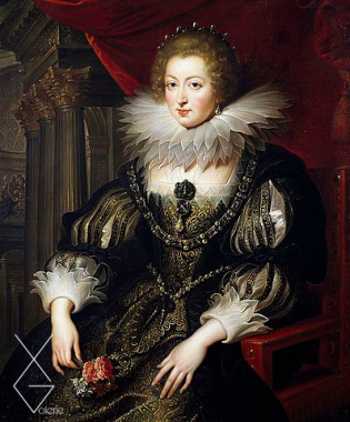 Tranh Portrait of Anne of Austria - 1621-1625 - Chân dung nữ hoàng Anne nước Áo - Peter Paul Rubens