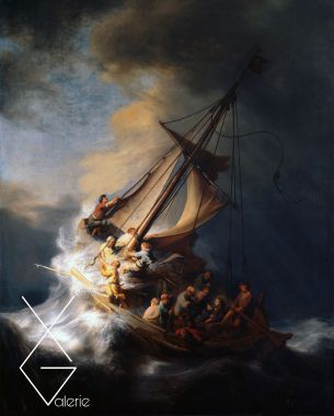 Tranh sơn dầu Christ In The Storm On The Sea Of Galilee - 1633 -Chúa Jesus trong cơn bão trên biển Galilee - Rembrandt van Rijn
