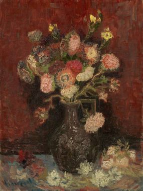 Tranh Vase with Chinese Asters and Gladioli - VINCENT VAN GOGH