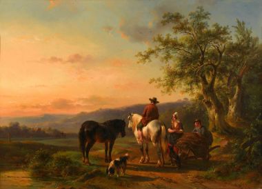 Tranh sơn dầu A Moment of Rest - 1847 - Wouter Verschuur