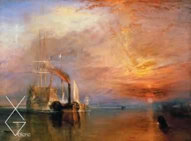 Tranh The Fighting 'Téméraire' tugged to her last Berth to be broken up - 1839 - Joseph Mallord William Turner