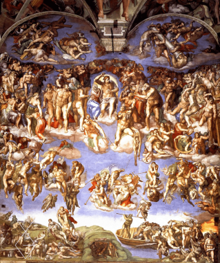 Tranh The Last Judgement - 1541 - Sự phán xét cuối cùng - Michelangelo Buonarroti