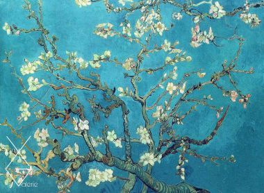 Tranh Branches with Almond Blossom - 1888 và 1890 - Hoa hạnh nhân- Vincent Van Gogh