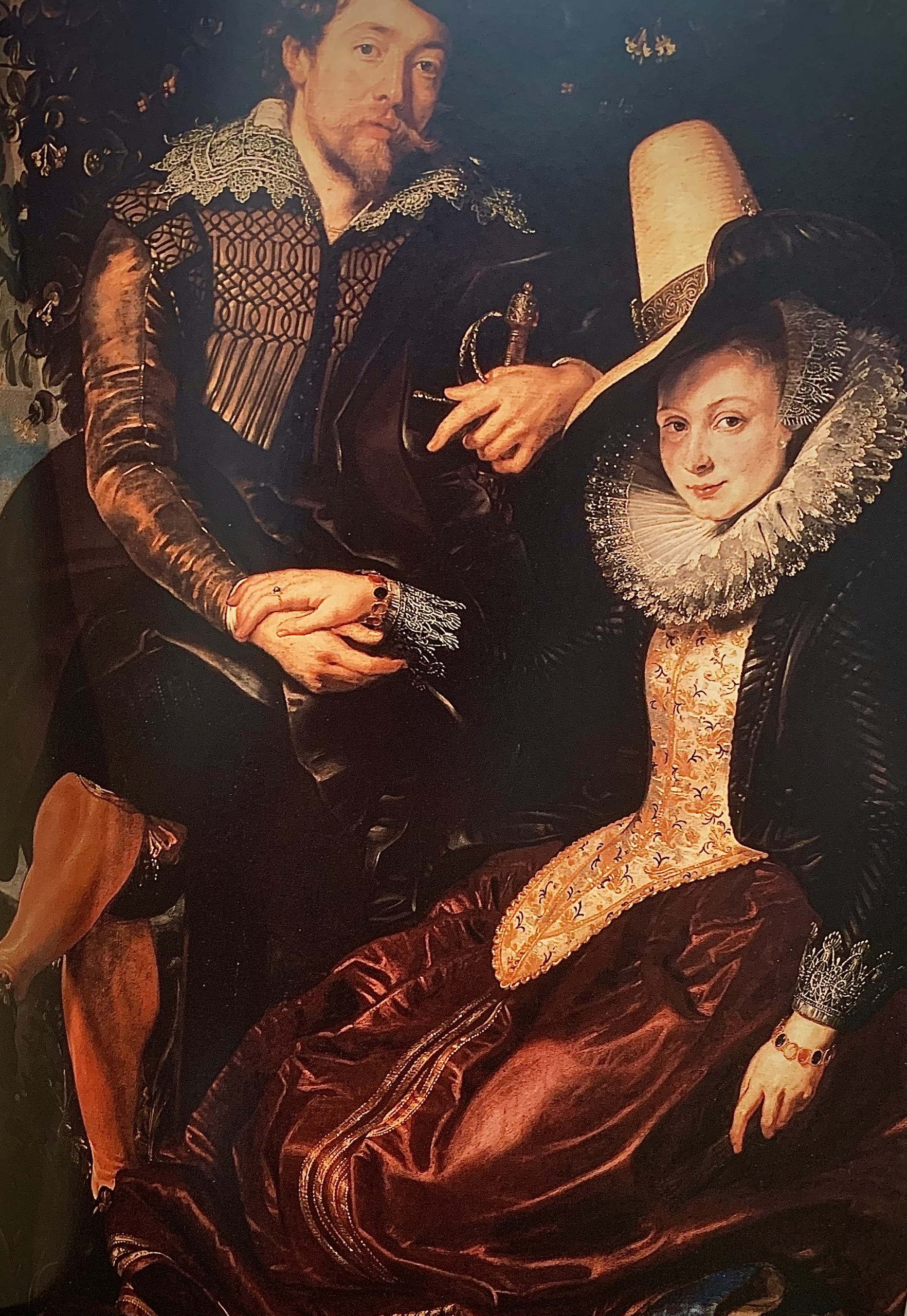 Tranh sơn dầu Peter Paul Ruben chân dung tự họa với Isabella Brandt 1609 - 1610