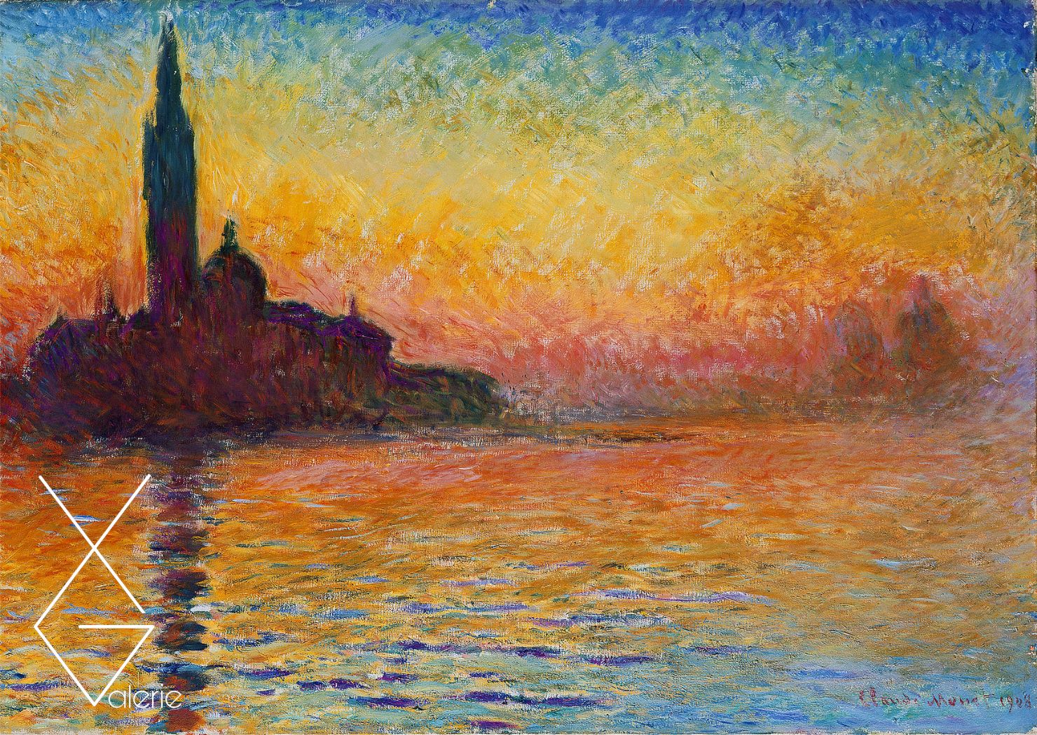 Tranh San Giorgio Maggiore At Dusk - 1908 - Claude Monet
