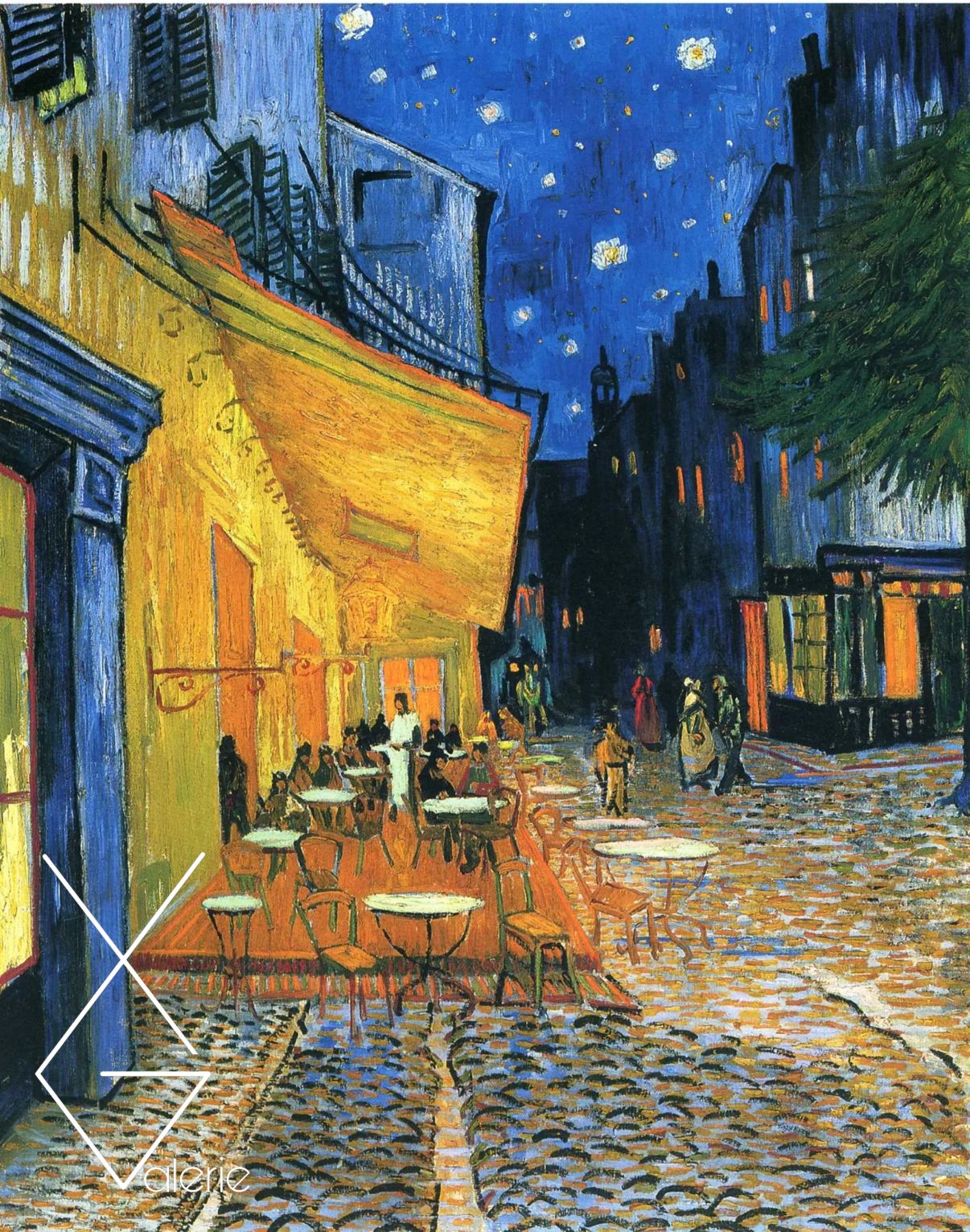 Tranh Cafe Terrace on the Place du Forum - 1888 - Cà phê vỉa hè trong đêm Vincent Willem Van Gogh