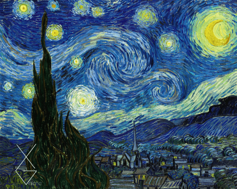 Tranh The Starry Night - 1889 - Đêm Đầy Sao - VINCENT VAN GOGH