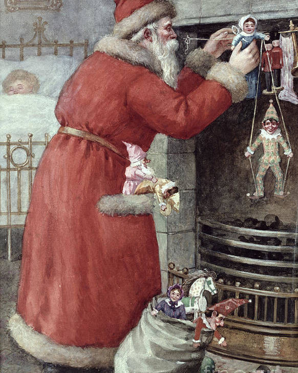 Tranh sơn dầu chủ đề Giáng Sinh Father Christmas - KARL ROGER