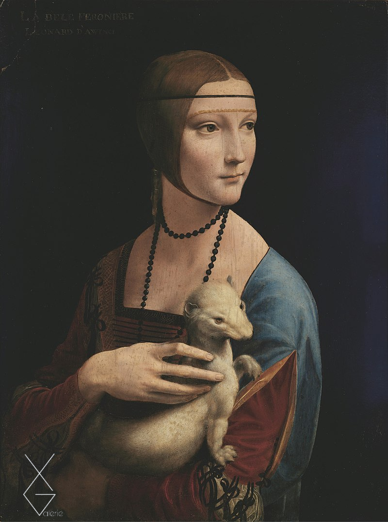 Tranh Lady with an Ermine - Nàng Cecilia - 1490 - Leonardo Da Vinci