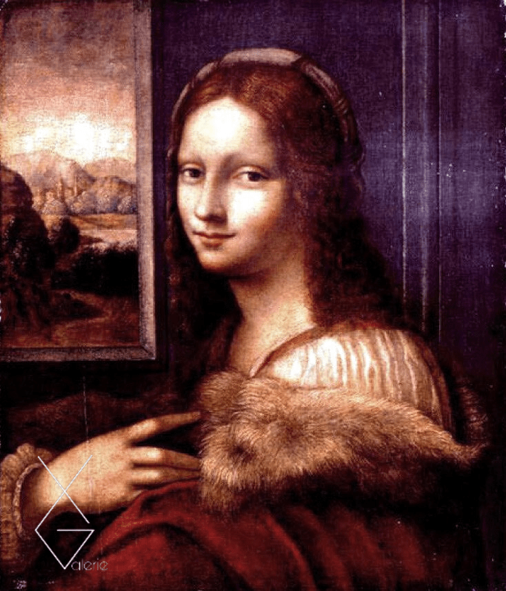 Tranh Young lady with a fur - Leonardo Da Vinci