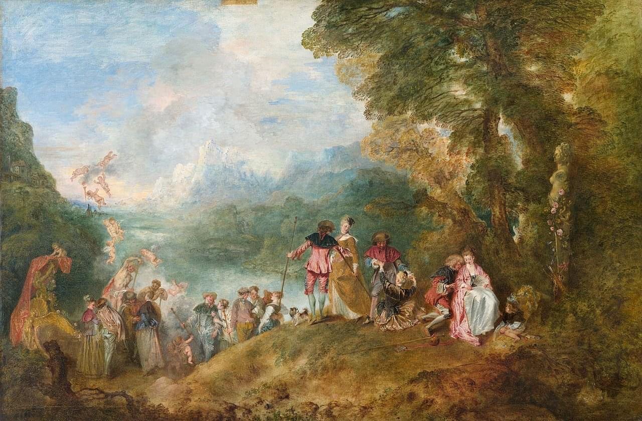 Tranh The island of Cythera (L'Ile de Cythère) - Antoine Watteau