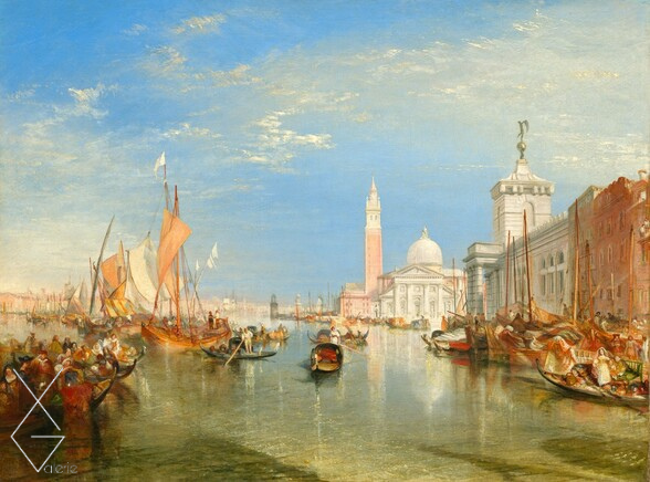 Tranh Venice: The Dogana and San Giorgio Maggiore - 1834 - Joseph Mallord William Turner